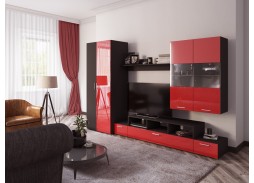 "Эконом Глянец 14" стенка с глянцевым фасадом 35 800 Р. в Вира Мебель "Эконом Глянец 14" стенка с глянцевым фасадом