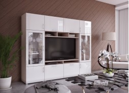 "Эконом Глянец 29" глянцевая стенка  42 100 Р. в Вира Мебель "Эконом Глянец 29" глянцевая стенка