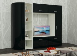 "Радиолла 1" стенка с глянцевым фасадoм