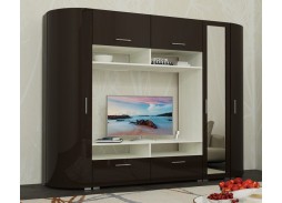 "Радиолла 4" стенка с глянцевым фасадoм 57 550 Р. в Вира Мебель "Радиолла 4" стенка с глянцевым фасадoм