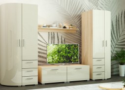 "Радиолла 13" стенка с глянцевым фасадoм