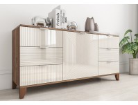 Сканди 33 глянцевый комод на ножках