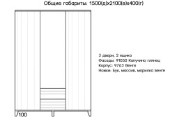 "Сканди 12" шкаф распашной на ножках
