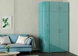 "Радиолла 2" шкаф с радиусным фасадом 39 600 Р. в Вира Мебель "Радиолла 2" шкаф с радиусным фасадом