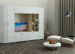 "Радиолла 3" стенка с глянцевым фасадoм