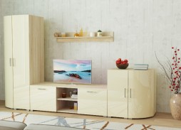 "Радиолла 5" стенка с глянцевым фасадoм