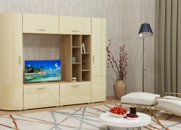 "Радиолла 6" стенка с глянцевым фасадoм