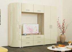 "Радиолла 7" стенка с глянцевым фасадoм