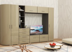 "Радиолла 10" стенка с глянцевым фасадoм