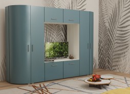 "Радиолла 11" стенка с глянцевым фасадoм