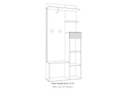 "Лайн 10.16" прихожая, ф-ка "Нижегород" 11 880 Р. в Вира Мебель "Лайн 10.16" прихожая, ф-ка "Нижегород"