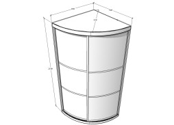 шкаф купе "Радион 1" (дуб молочный) угловой