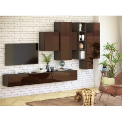 Марта 3 стенка с глянцевым фасадом