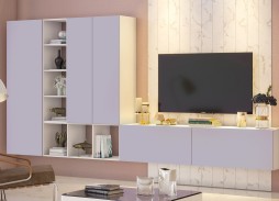 "Марта 12" стенка с глянцевым фасадом 31 200 Р. в Вира Мебель "Марта 12" стенка с глянцевым фасадом
