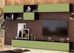 "Марта 16" стенка с глянцевым фасадом 28 250 Р. в Вира Мебель "Марта 16" стенка с глянцевым фасадом