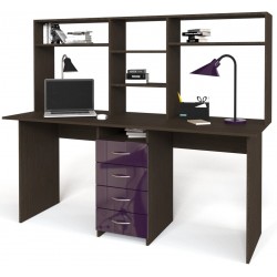 Тандем 2 Глянец стол компьютерный на два рабочих места