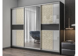 "Вектор 49" глянцевый шкаф купе с зеркалом 46 400 Р. в Вира Мебель "Вектор 49" глянцевый шкаф купе с зеркалом