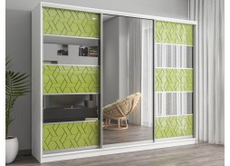 "Вектор 51" глянцевый шкаф купе с зеркалом 46 400 Р. в Вира Мебель "Вектор 51" глянцевый шкаф купе с зеркалом