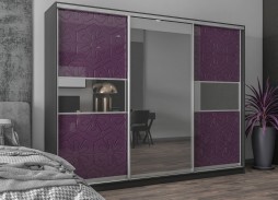 "Вектор 52" глянцевый шкаф купе с зеркалом 46 400 Р. в Вира Мебель "Вектор 52" глянцевый шкаф купе с зеркалом