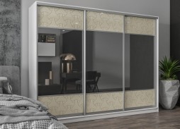 "Вектор 56" глянцевый шкаф купе с зеркалом 46 400 Р. в Вира Мебель "Вектор 56" глянцевый шкаф купе с зеркалом