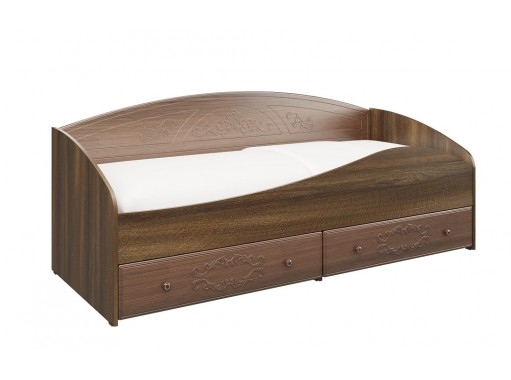 "Каролина дуб" кровать с защитным бортиком, ф-ка Олимп мебель