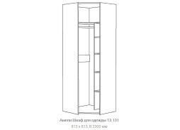 "Амели 13.131" угловой шкаф для одежды, ф-ка "Нижегород" 19 562 Р. в Вира Мебель "Амели 13.131" угловой шкаф для одежды, ф-ка "Нижегород"