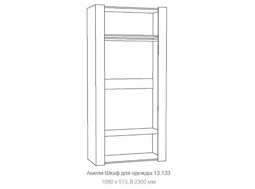 "Амели 13.133" шкаф для одежды, ф-ка "Нижегород"