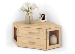 "Атос 2С" угловой комод со стеклом