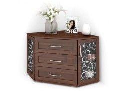 "Атос 3П" угловой комод с пескоструйным рисунком