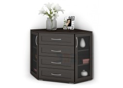 "Атос 4С" угловой комод со стеклом