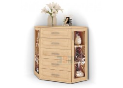 "Атос 5П" угловой комод с пескоструйным рисунком