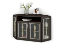 "Атос 7В" угловой комод с витражным стеклом