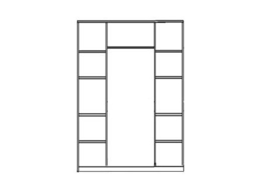 Шкаф "Горизонт 4" с 2 зеркалами (вар.1)