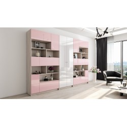 Вираж 7 шкаф-стеллаж с глянцевым фасадом