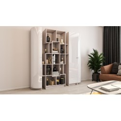 Вираж 19 шкаф-стеллаж с глянцевым фасадом