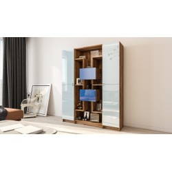 Вираж 21 шкаф-стеллаж с глянцевым фасадом