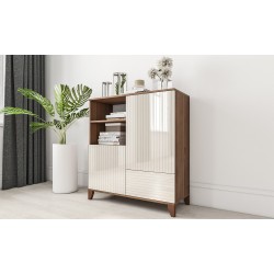 Сканди 19 комод с глянцевым фасадом на ножках