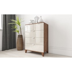 Сканди 21 комод с глянцевым фасадом на ножках