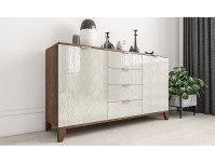 Сканди 25 комод с глянцевым фасадом на ножках