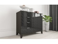 Сканди 26 комод с глянцевым фасадом на ножках