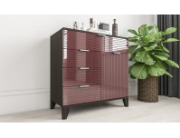 Сканди 28 глянцевый комод на ножках