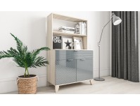 Сканди 29 глянцевый комод на ножках