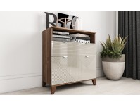 Сканди 31 глянцевый комод на ножках