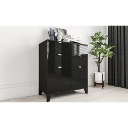 Сканди 32 глянцевый комод на ножках