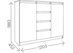 "Веслав 7" комод, ф-ка "Комфорт S" 10 465 Р. в Вира Мебель "Веслав 7" комод, ф-ка "Комфорт S"