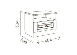 "Богуслава М10" тумба прикроватная, ф-ка "Комфорт S" 2 468 Р. в Вира Мебель "Богуслава М10" тумба прикроватная, ф-ка "Комфорт S"