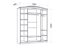"Гертруда М1" шкаф, ф-ка "Комфорт S" 31 865 Р. в Вира Мебель "Гертруда М1" шкаф, ф-ка "Комфорт S"