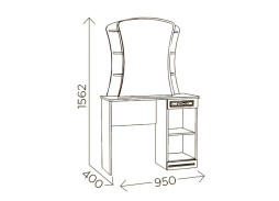 "Гертруда М6" туалетный столик 10 812 Р. в Вира Мебель "Гертруда М6" туалетный столик
