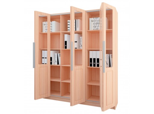 "Библиотека №3 МДФ" шкаф для книг - двери гармошка