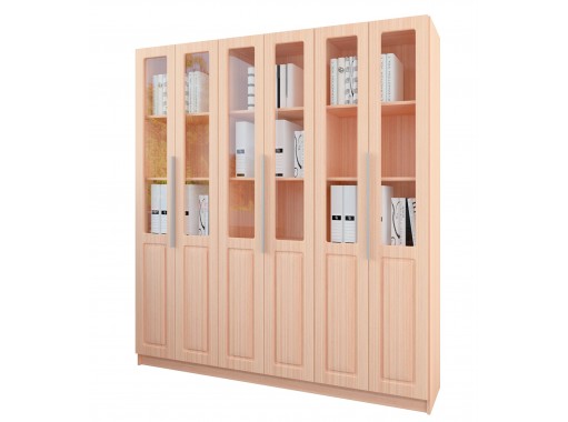 "Библиотека №3 МДФ" шкаф для книг - двери гармошка